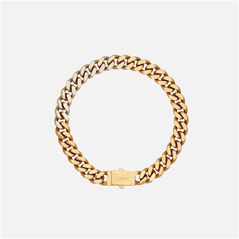 Saint Laurent Gourmette Chain Necklace 